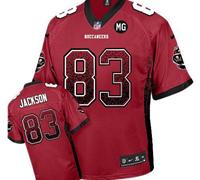 NEW Buccaneers #83 Vincent Jackson Red Team Color With MG Patch Stitched NFL Elite Drift Fashion Jersey