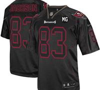 NEW Buccaneers #83 Vincent Jackson Lights Out Black With MG Patch Stitched NFL Elite Jersey