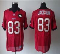 NEW Buccaneers #83 Vincent Jackson Red Team Color With MG Patch Stitched NFL Elite Jersey