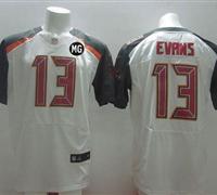 NEW Buccaneers #13 Mike Evans White With MG Patch Stitched NFL New Elite Jersey