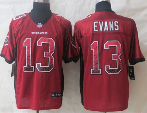 NEW Tampa Bay Buccaneers #13 Mike Evans Red Team Color NFL Elite Drift Fashion Jersey