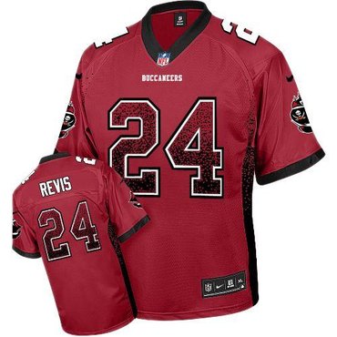 NEW Tampa Bay Buccaneers 24 Darrelle Revis Red Team Color Stitched NFL Elite Drift Fashion Jersey