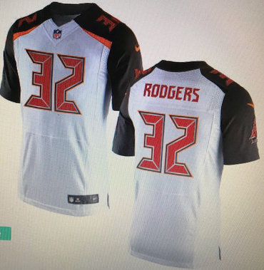 Nike NFL Tampa Bay Buccaneers Home #32 JacQuizz Rodger Men's Elite White Jersey