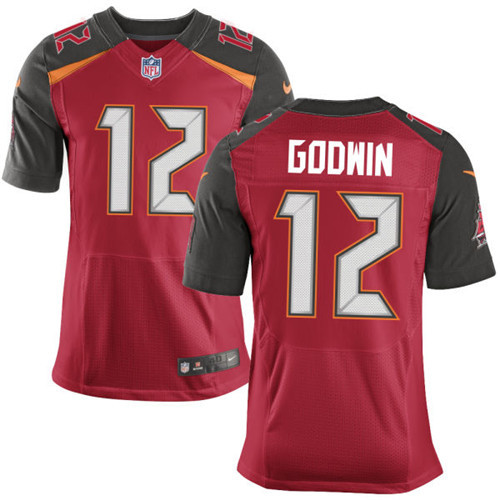 Nike NFL Tampa Bay Buccaneers Home #12 Chris Godwin Men's Elite Red Jersey