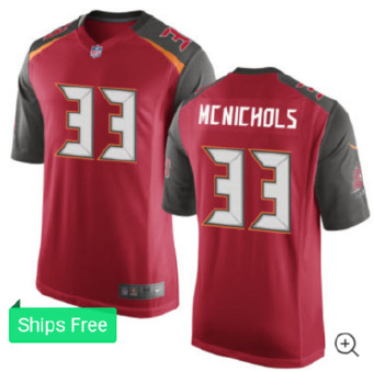 Nike NFL Tampa Bay Buccaneers Home 33 Jeremy McNichols Red Elite Jersey