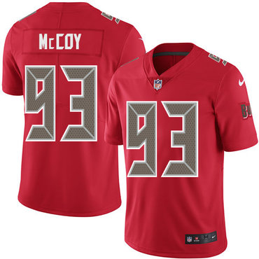 Nike Buccaneers #93 Gerald McCoy Red Men's Stitched NFL Limited Rush Jersey