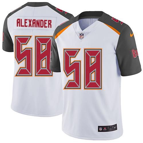 Nike Buccaneers #58 Kwon Alexander White Men's Stitched NFL Vapor Untouchable Limited Jersey