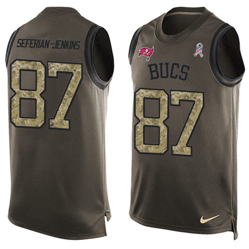 Nike Buccaneers #87 Austin Seferian-Jenkins Green Men's Stitched NFL Limited Salute To Service Tank Top Jersey