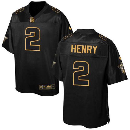 Nike Titans #2 Derrick Henry Black Men's Stitched NFL Elite Pro Line Gold Collection Jersey