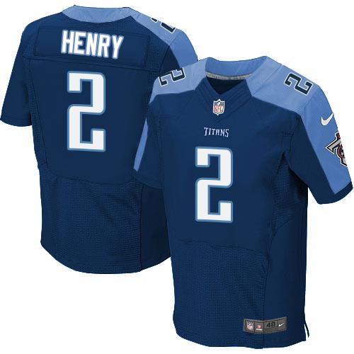 Nike Titans #2 Derrick Henry Navy Blue Alternate Men's Stitched NFL Elite Jersey