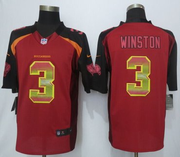 2015 New New Tampa Bay Buccaneers #3 Winston Red Strobe Limited Jersey