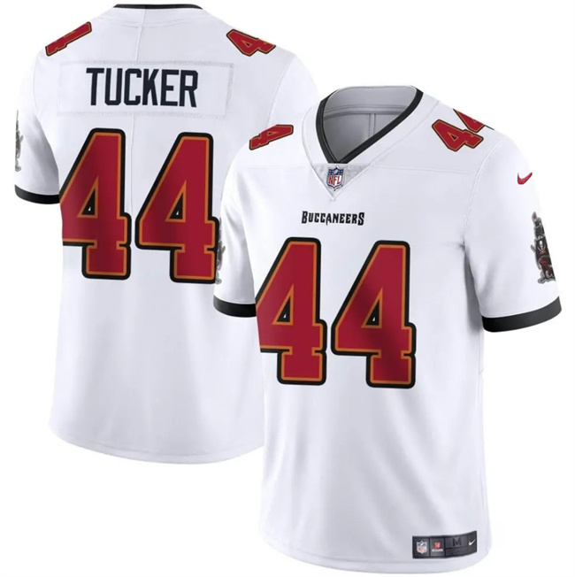 Men's Tampa Bay Buccaneers #44 Sean Tucker White Vapor Limited Stitched Jersey