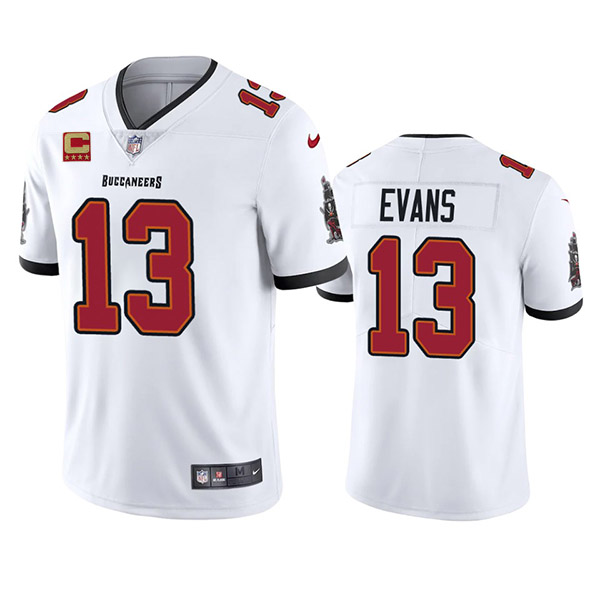 Men's Tampa Bay Buccaneers #13 Mike Evans 2022 White With 4-Star C Patch Vapor Untouchable Limited Stitched Jersey