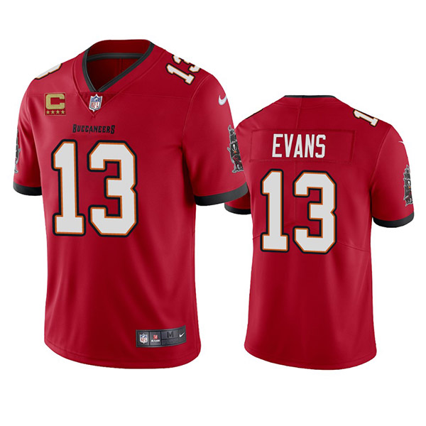 Men's Tampa Bay Buccaneers #13 Mike Evans 2022 Red With 4-Star C Patch Vapor Untouchable Limited Stitched Jersey