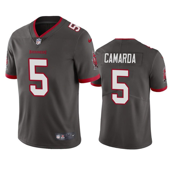 Men's Tampa Bay Buccaneers #5 Jake Camarda Grey Vapor Untouchable Limited Stitched Jersey