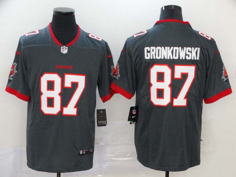 Nike Buccaneers 87 Rob Gronkowski Gray New 2020 Vapor Untouchable Limited Jersey