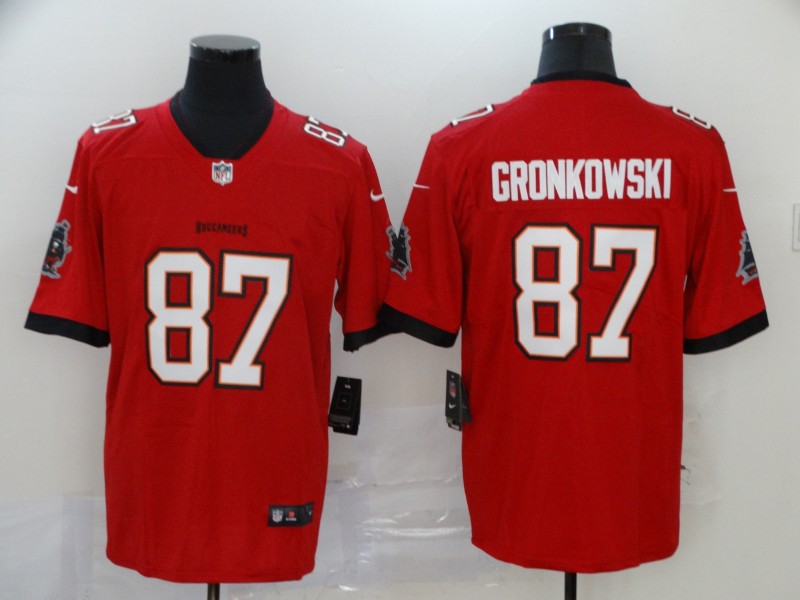 Nike Buccaneers 87 Rob Gronkowski red New 2020 Vapor Untouchable Limited Jersey