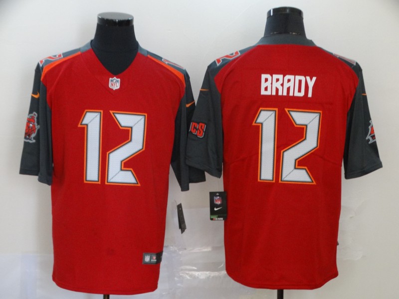 Buccaneers 12 Tom Brady Red Vapor Untouchable Limited Jersey