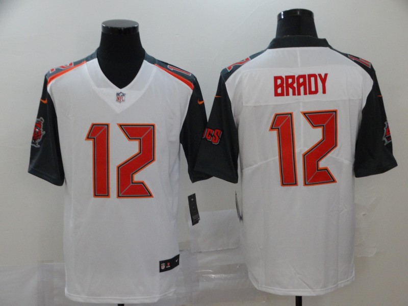 Buccaneers 12 Tom Brady White Vapor Untouchable Limited Jersey