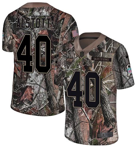 Nike Buccaneers #40 Mike Alstott Camo Men's Stitched NFL Limited Rush Realtree Jersey