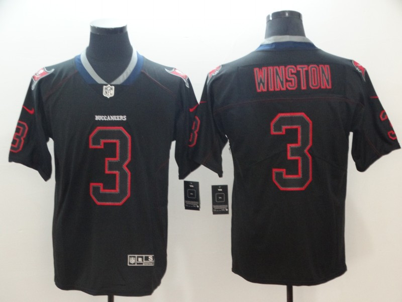 Nike Buccaneers 3 Jameis Winston Black Shadow Legend Limited Jersey