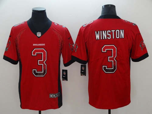 Nike Buccaneers #3 Jameis Winston Red Team Color Men's Stitched NFL Limited Rush Drift Fashion Jersey