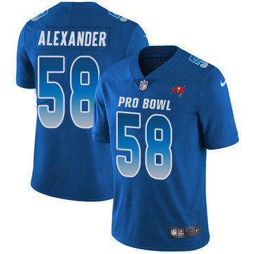 Nike Buccaneers #58 Kwon Alexander Royal Men's Stitched NFL Limited NFC 2018 Pro Bowl Jersey