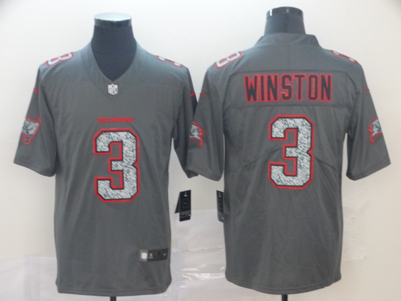 Nike Buccaneers 3 Jameis Winston Gray Camo Vapor Untouchable Limited Jersey