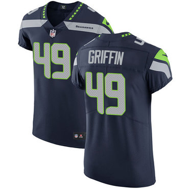 Nike Seahawks #49 Shaquem Griffin Steel Blue Team Color Men's Stitched NFL Vapor Untouchable Elite Jersey