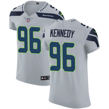 Nike Seahawks #96 Cortez Kennedy Grey Alternate Men's Stitched NFL Vapor Untouchable Elite Jersey