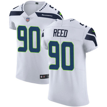 Nike Seahawks #90 Jarran Reed White Men's Stitched NFL Vapor Untouchable Elite Jersey