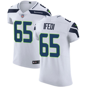 Nike Seahawks #65 Germain Ifedi White Men's Stitched NFL Elite Jersey