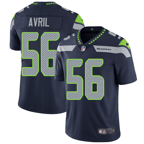 Nike Seahawks #56 Cliff Avril Steel Blue Team Color Men's Stitched NFL Vapor Untouchable Limited Jersey