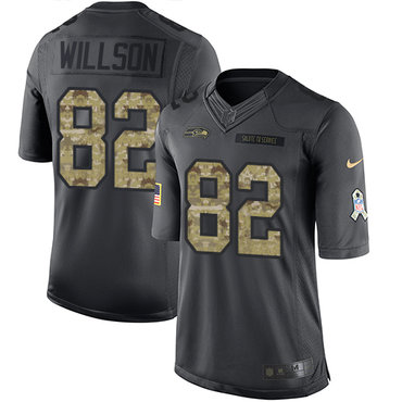 Nike Seahawks #82 Luke Willson Black Men's Stitched NFL Limited 2016 Salute to Service Jersey