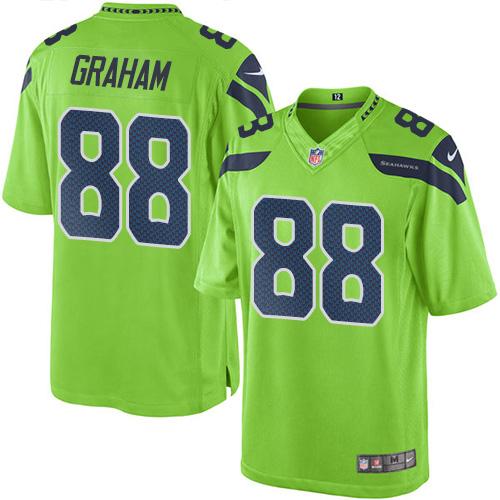 Nike Seahawks #88 Jimmy Graham Green Men's Stitched NFL Limited Rush Jersey