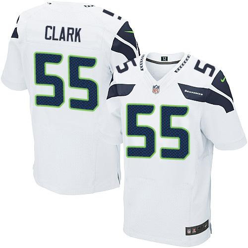 NEW Seattle Seahawks #55 Frank Clark White Men's Stitched NFL Elite Jersey