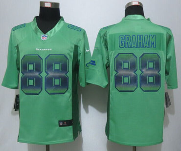 2015 New Seattle Seahawks #88 Jimmy Graham Green Strobe Limited Jersey