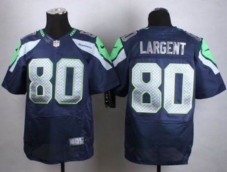 Nike Seattle Seahawks #80 Steve Largent Steel Blue Team Color Men's Stitched NFL Elite jersey