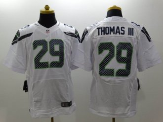 Nike Seattle Seahawks #29 Thomas III White Men's NFL Elite Jerseys