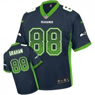 Nike Seahawks #88 Jimmy Graham Steel Blue Team Color Men's Stitched NFL Elite Drift Fashion Jersey