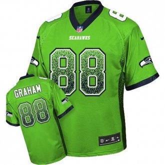 Nike Seahawks #88 Jimmy Graham Green Men's Stitched NFL Elite Drift Fashion Jersey