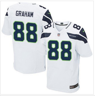 NEW Seattle Seahawks #88 Jimmy Graham White Men's Stitched NFL Elite Jersey