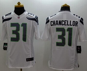 NEW Seattle Seahawks #31 Kam Chancellor White NFL Limited Jersey