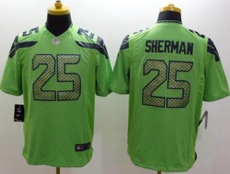 Nike Seattle Seahawks #25 Richard Sherman Green Alternate NFL Limited Jersey