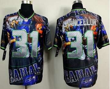 NEW Seattle Seahawks #31 Kam Chancellor Team Color NFL Elite Fanatical Version Jersey