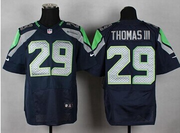 NEW Seattle Seahawks #29 Earl Thomas III Steel Blue Team Color NFL Elite jersey