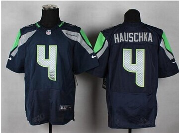 NEW Seattle Seahawks #4 Steven Hauschka Steel Blue Team Color NFL Elite Jersey