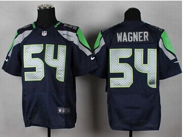 NEW Seattle Seahawks #54 Bobby Wagner Steel Blue Team Color NFL Elite jersey