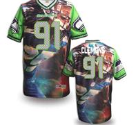 Seattle Seahawks #91 CLEMONS Men's Stitched NFL Elite Fanatical Version Jersey (11)