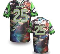 Seattle Seahawks #25 SHERMAN Men's Stitched NFL Elite Fanatical Version Jersey (11)